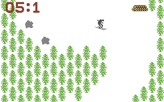 Animation aus dem Spiel "Olympic Skier"
