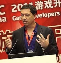 Brian Fargo 2011 auf der Messe Game Developers Conference in China