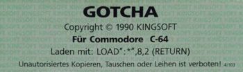 Disketten-Label "Gotcha!"