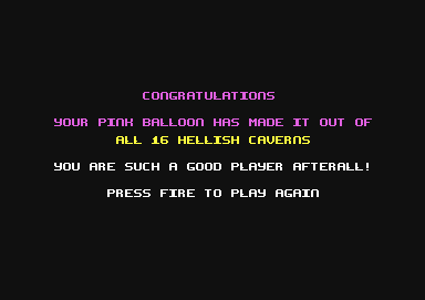 der "spektakuläre" Endscreen von Balloonacy 2