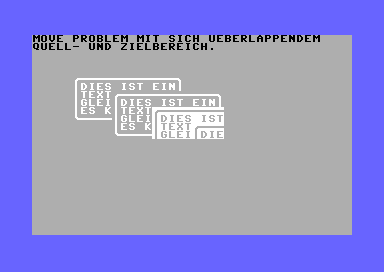 Fehlerhafte Ausgabe bei MOVE