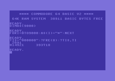 Garbage Collection Testprogramm im Direktmodus