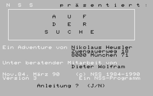 Titelbild des Spiels