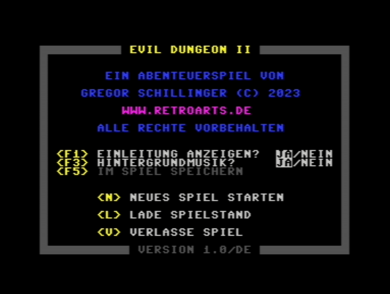 Datei:EVIL DUNGEON 2 - Startmenu.png
