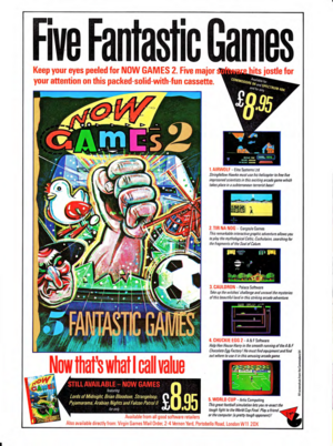 Werbeanzeige für Now Games 2