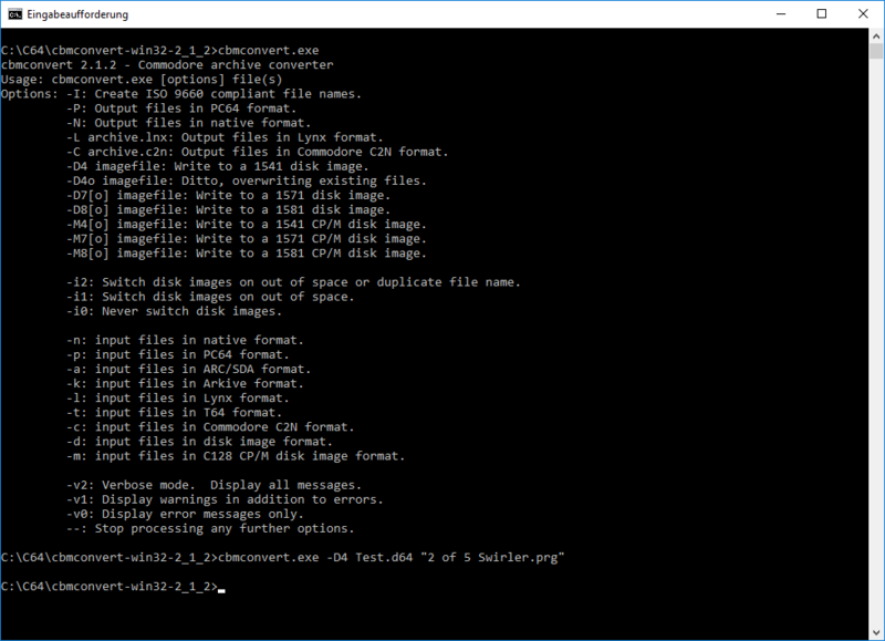 Datei:cbmconvert 2.1.2 Win10 CMD.png