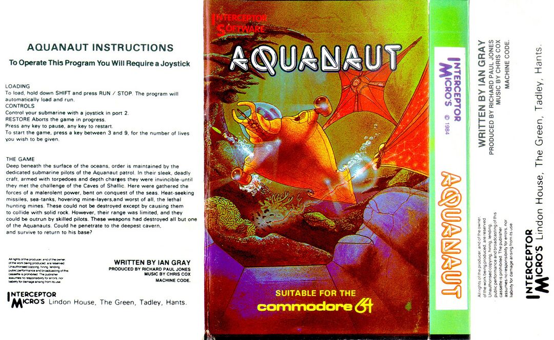Aquanaut (Interceptor) – C64-Wiki