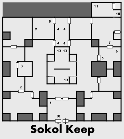 Karte von Sokol Keep