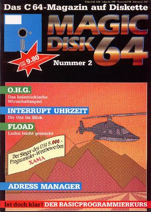 Magic Disk 64, Nummer 2, 1989, Titelcover