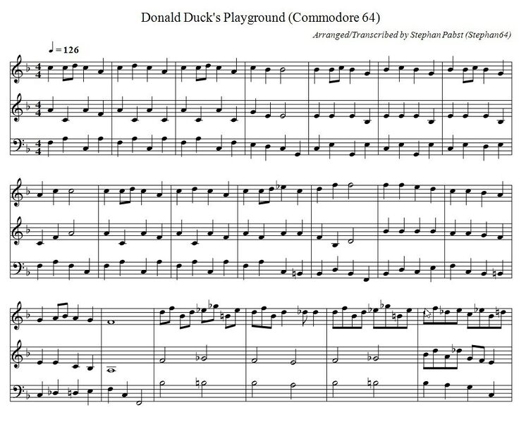 Datei:Donald Duck's Playground Melodie.jpg