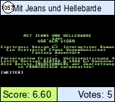Mit Jeans und Hellebarde
