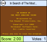 In Search of The Most Amazing Thing